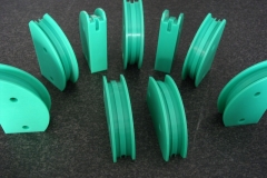 Kunststoff Frästeile aus S grün bzw. PE1000